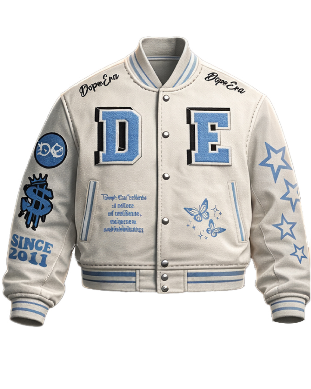 DOPE ERA LETTERMANS OFF WHITE