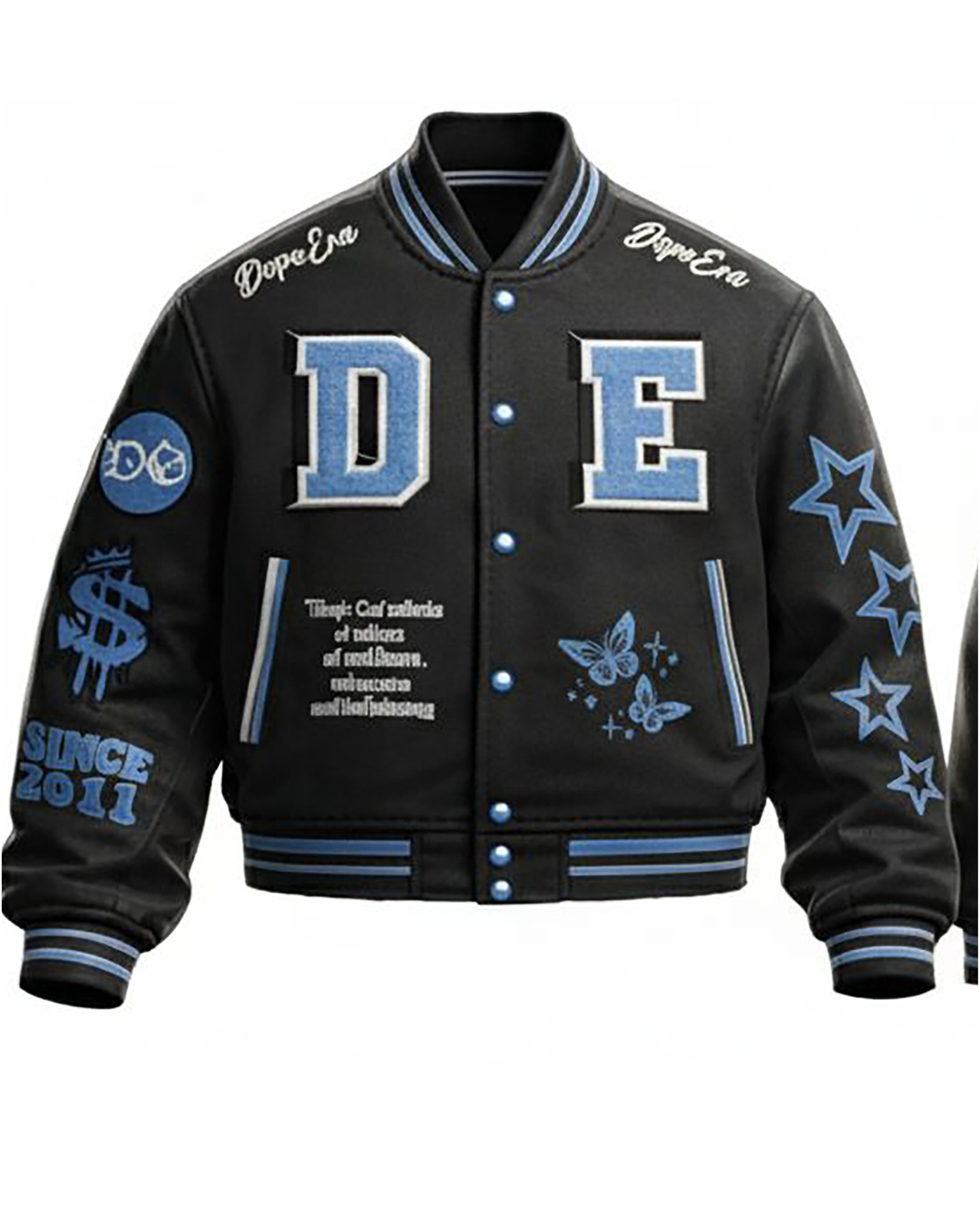DOPE ERA LETTERMANS BLACK